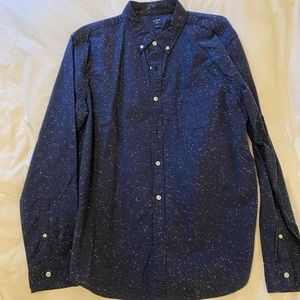 J Crew Factory Up Shirt - Navy with White Speckles - Never Worn
